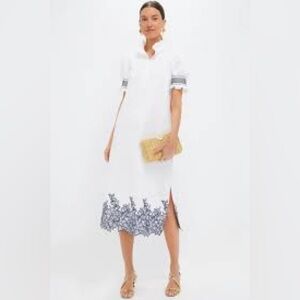 NWT Hyacinth House Tuckernuck Embroidered Eliza Midi Dress $168 Size M